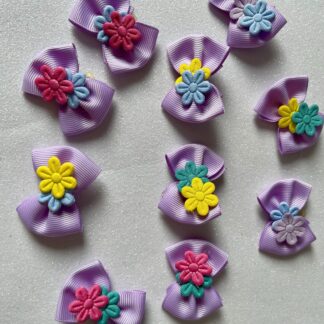 Laços lavanda flor- 10 unidades