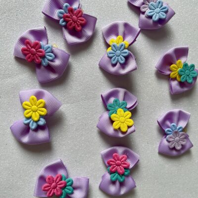 Laços lavanda flor- 10 unidades