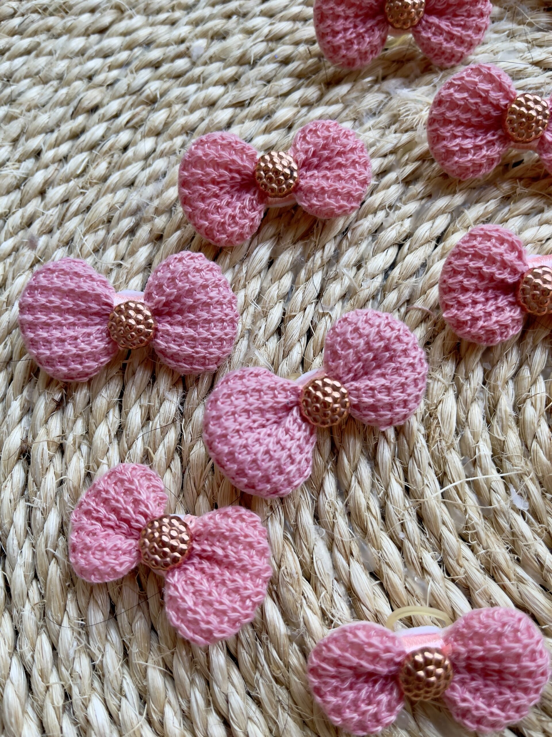Laço crochê rosa - 10 unidades - Imagem 2