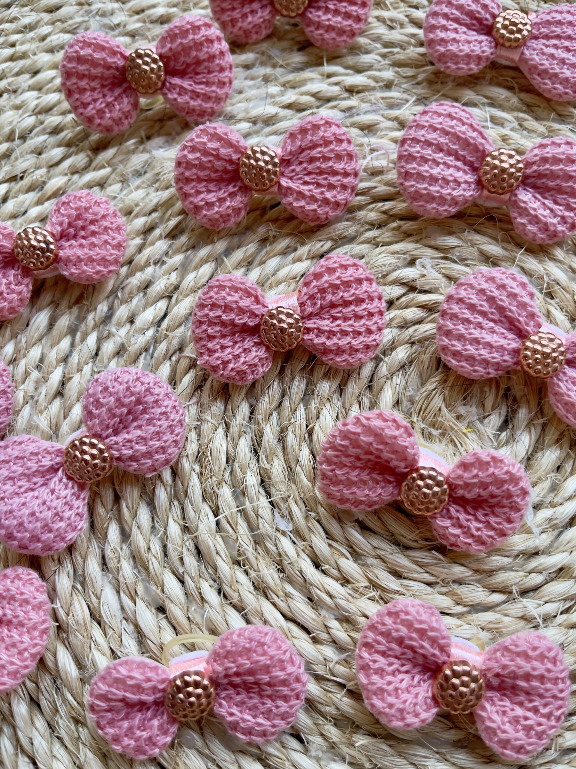 Laço crochê rosa - 10 unidades - Imagem 3