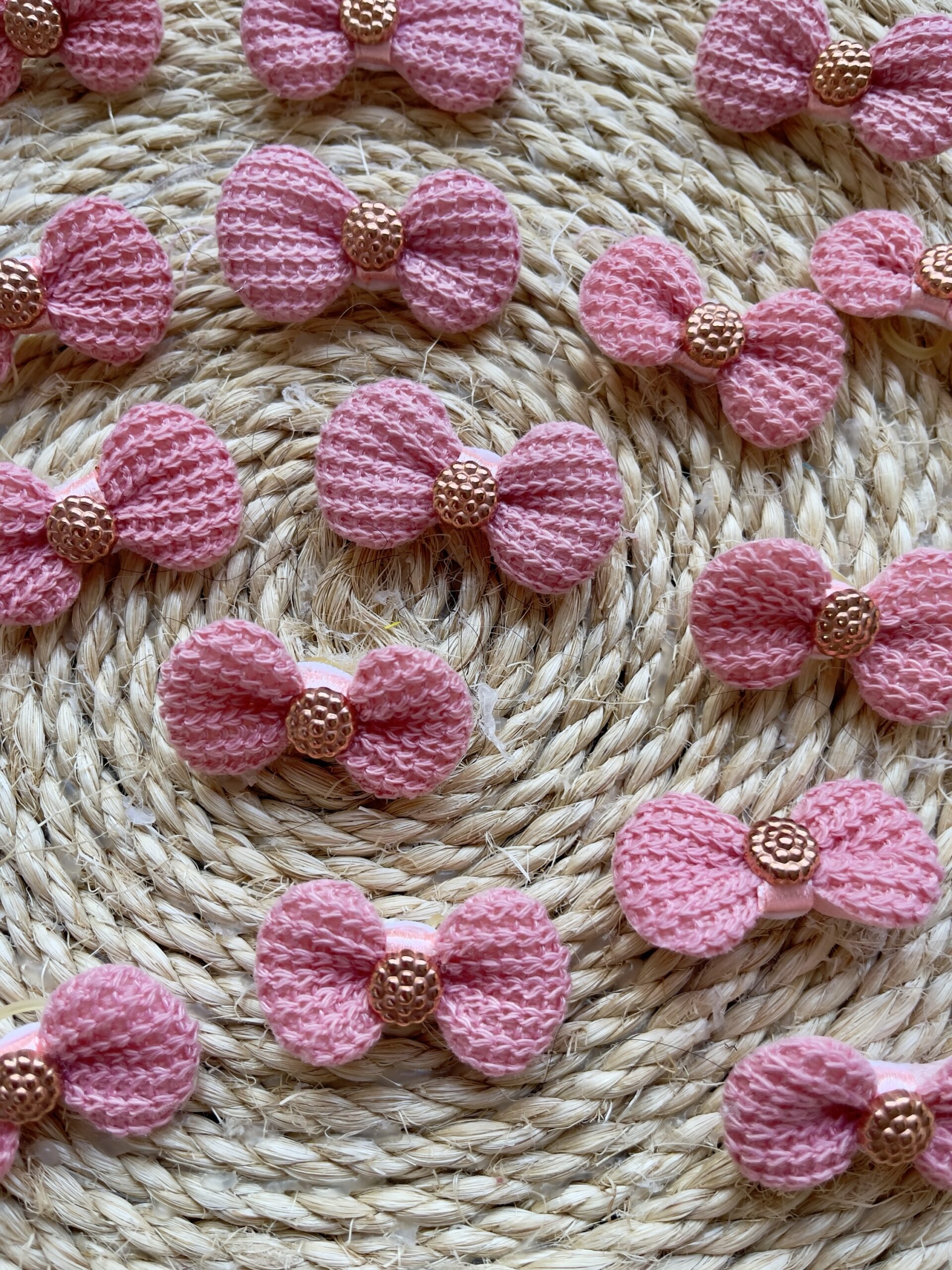 Laço crochê rosa - 10 unidades - Imagem 4
