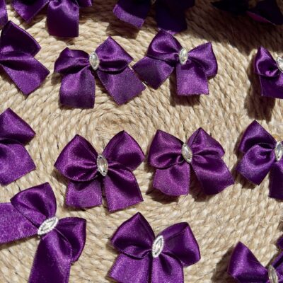 Laços ponta minie roxo - 10 unidades